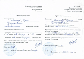 certificate